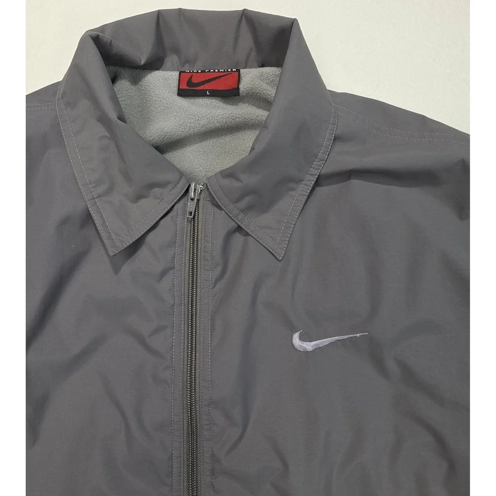 Vintage 90s Nike Jacket Womens L Fleece Lined‎ Pockets Embroidered Limited Use